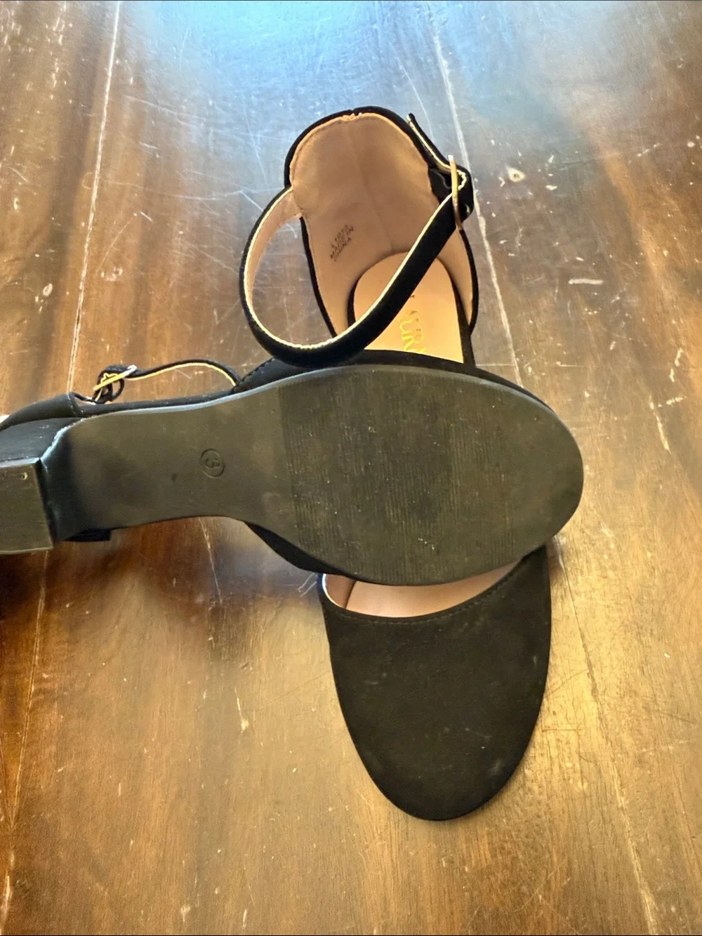 Black Ankle Strap girls kids heels